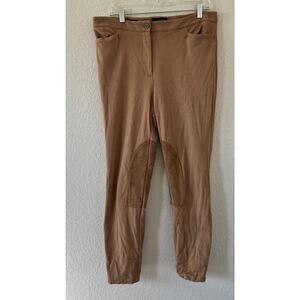 Talbots Jockey Faux Leather Patch Pants Skinny Ankle Womens 12
